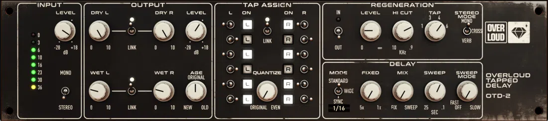 Overloud OTD-2: Analog Bucket-Brigade Tapped Delay