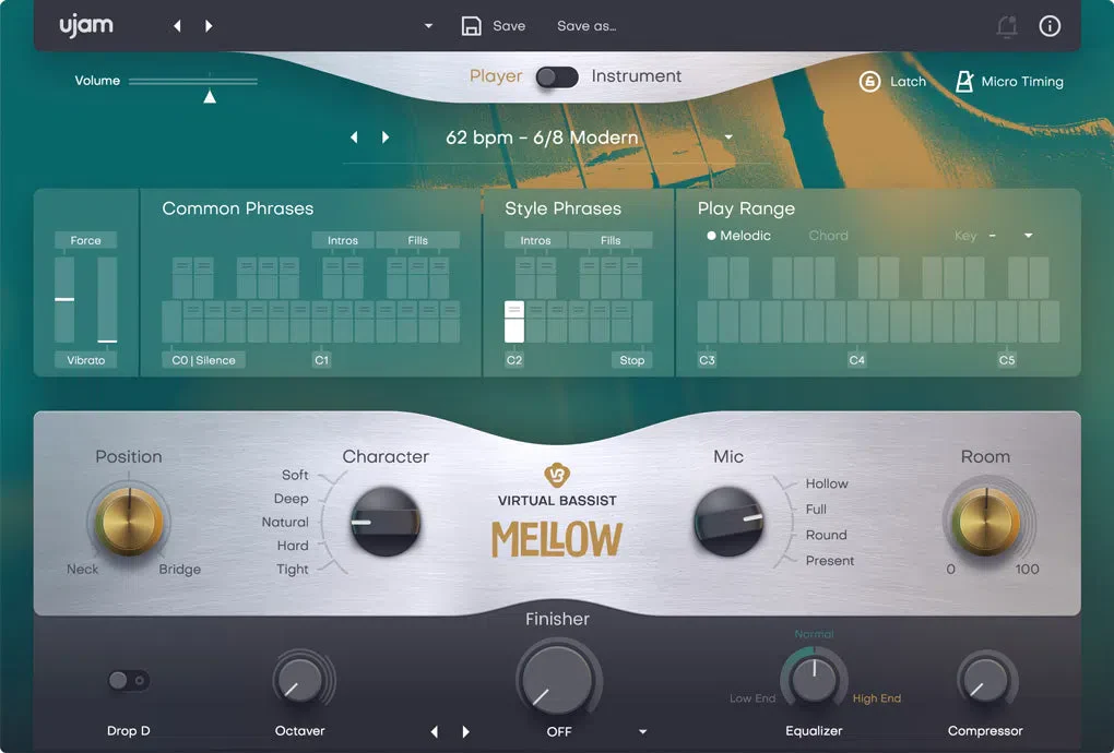UJAM Virtual Bassist MELLOW 2