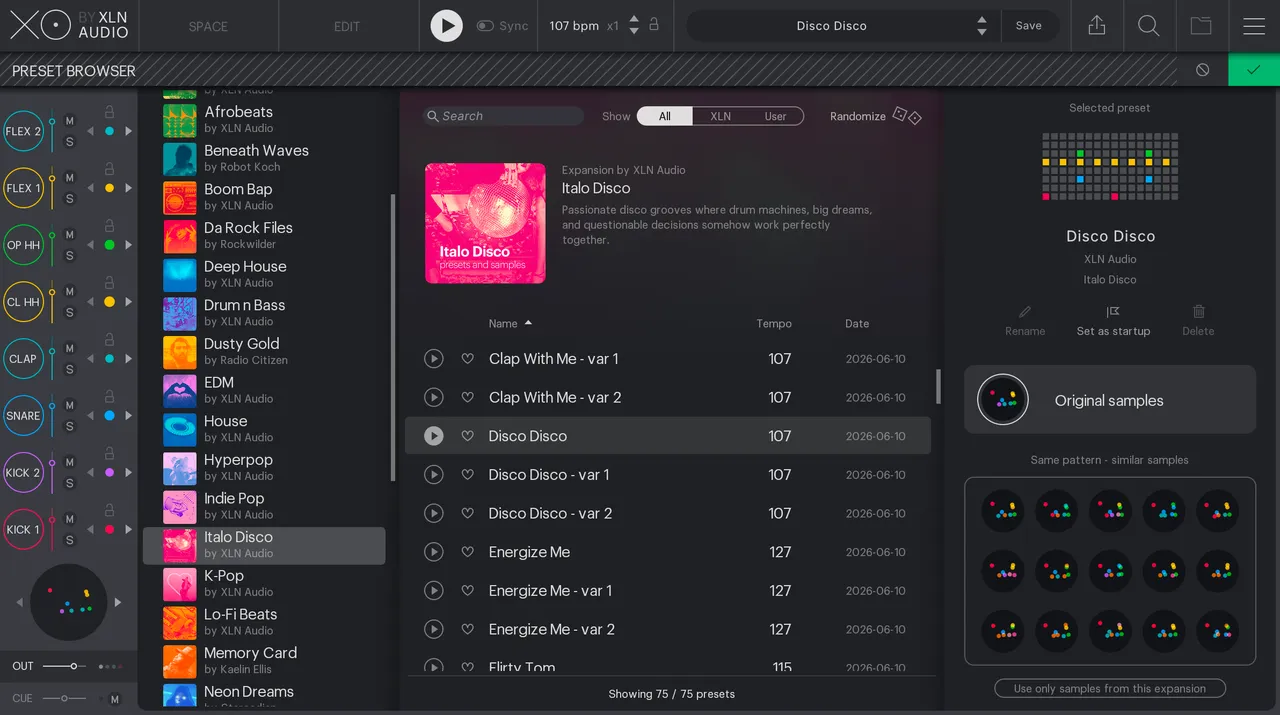 XLN Audio XO Expansion: Italo Disco
